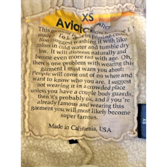 Aviator Nation Bolt Size XS Sweatpants Sand Mocha Size XS - Picture 7 of 13